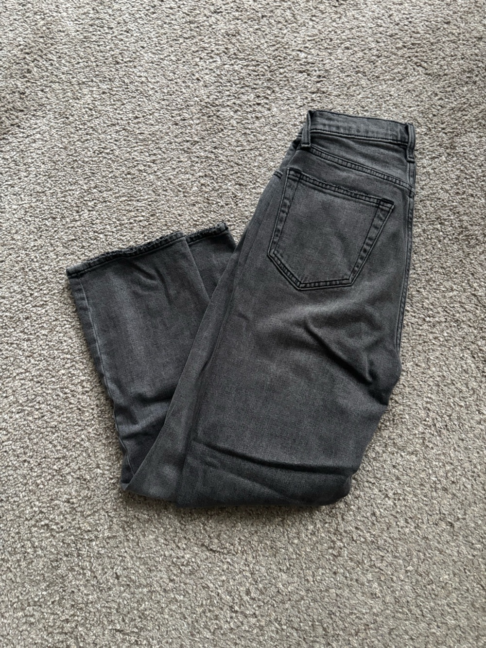 Abercrombie & Fitch Curve Love Gray Ankle Straight Ultra High Rise Jeans